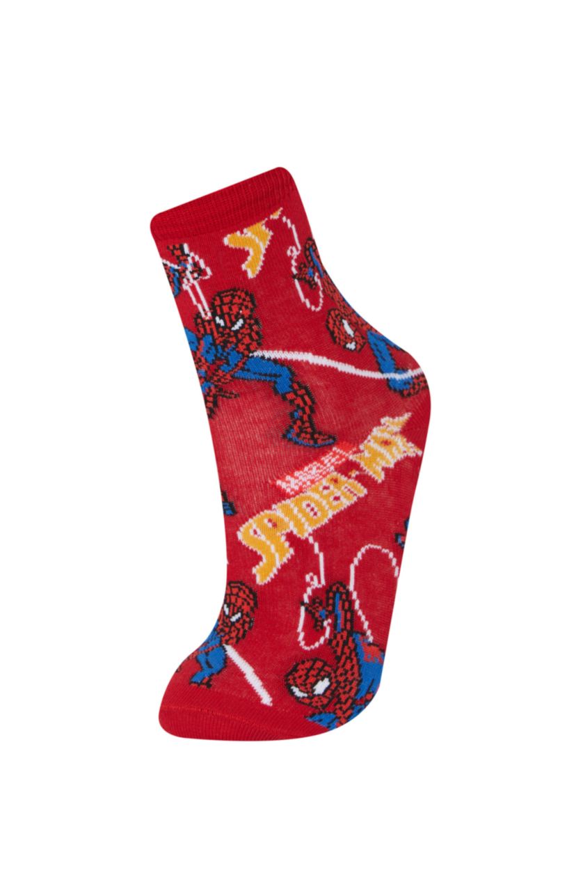 Erkek Çocuk - Genç Erkek Karma Erkek Çocuk Marvel Spiderman 3'lü Pamuklu Uzun Çorap