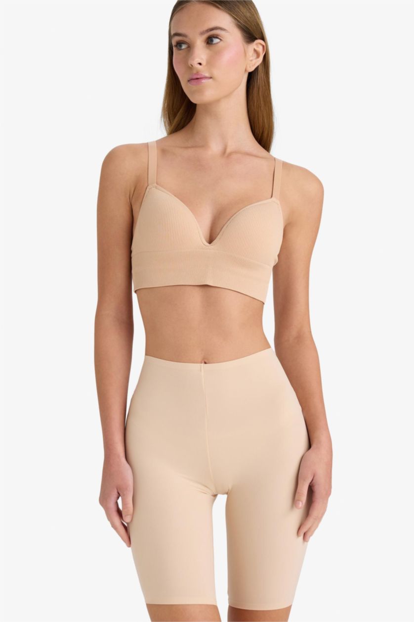 WOMAN Beige Fall in Love Micro Shorts Corset