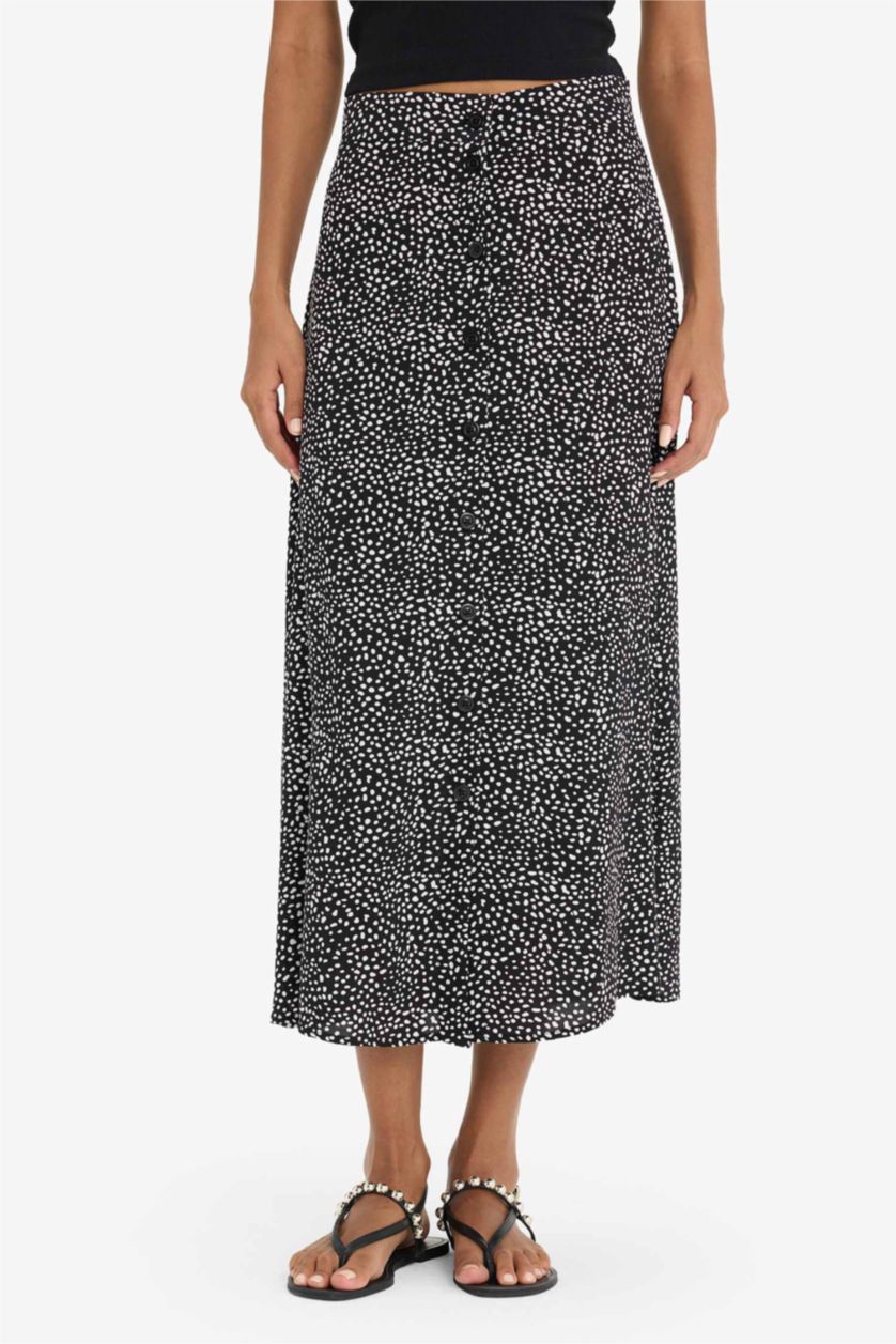 WOMAN Black A Line Midi