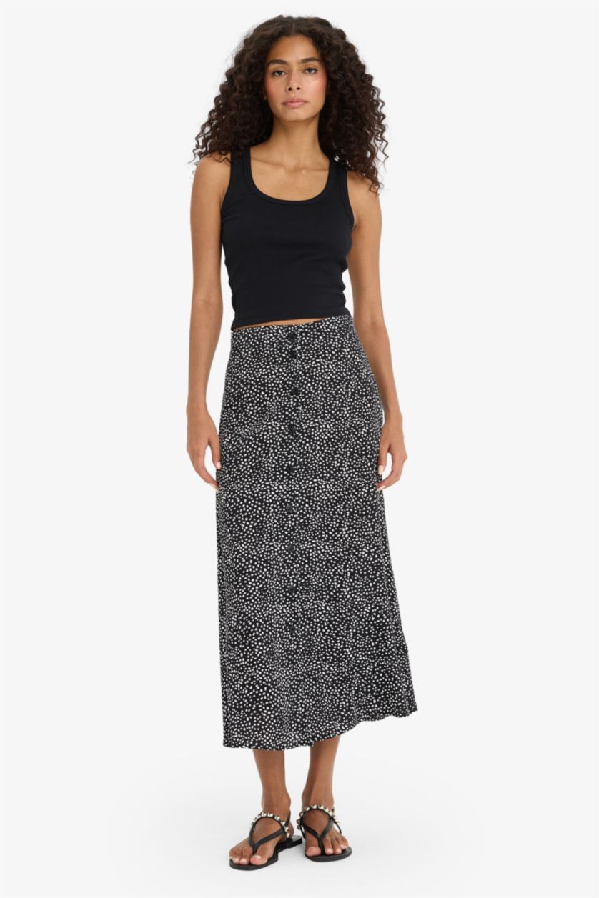 WOMAN Black A Line Midi