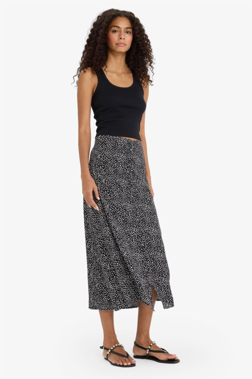 WOMAN Black A Line Midi