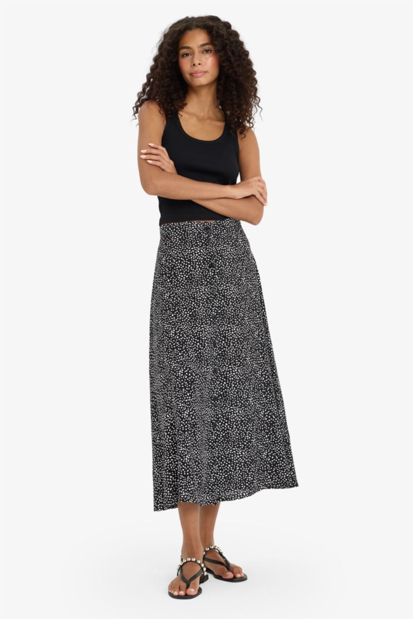 WOMAN Black A Line Midi