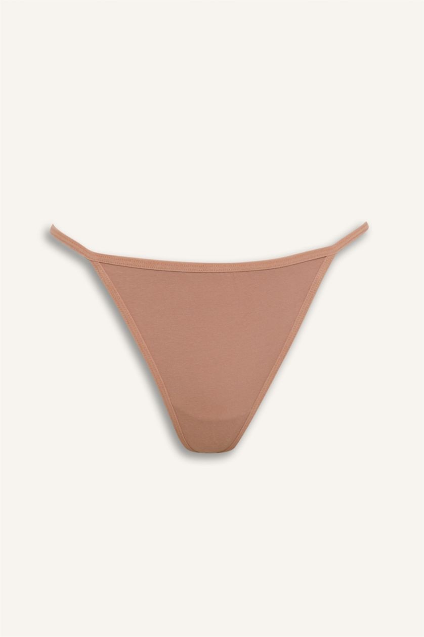 Kadın Açık Pembe Basic Düz 3'lü Tanga-Fall in Love