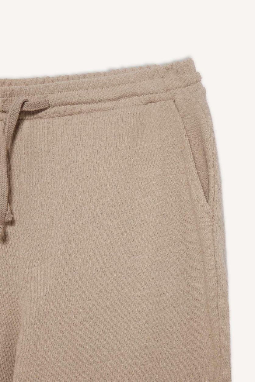 Erkek Kum Beli Bağcıklı Wide Leg Geniş Paça Eşofman Altı