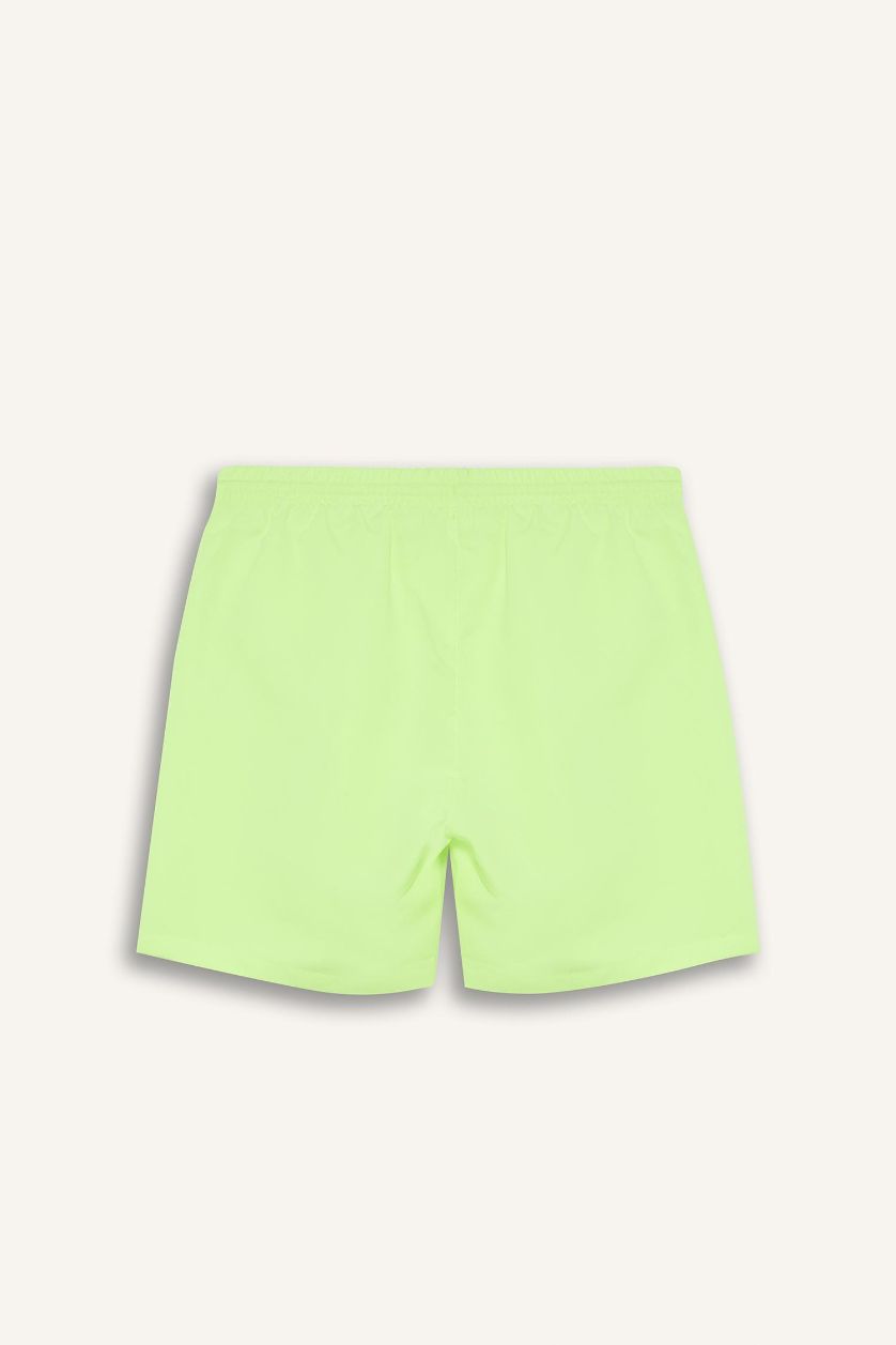 Erkek Çocuk - Genç Erkek Neon Yeşil Deniz Şortu Erkek Çocuk