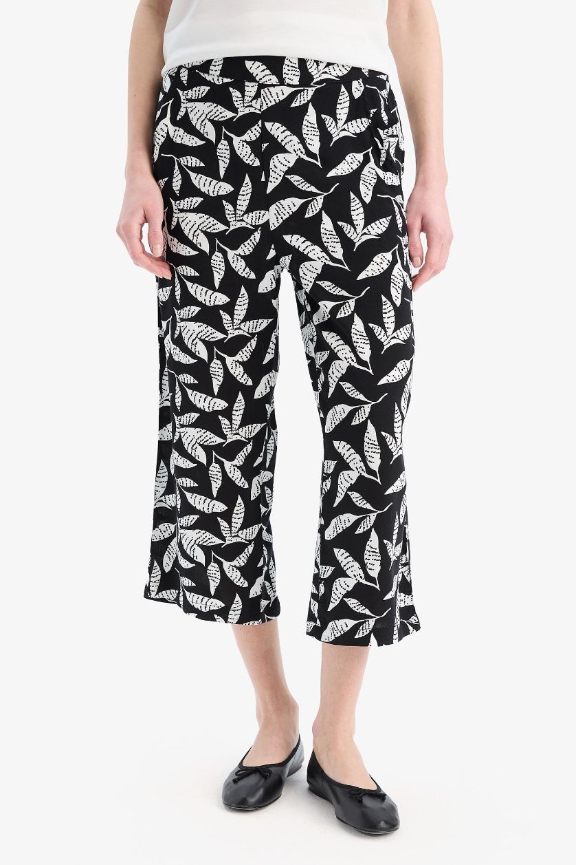 WOMAN Black Regular Hem Capri