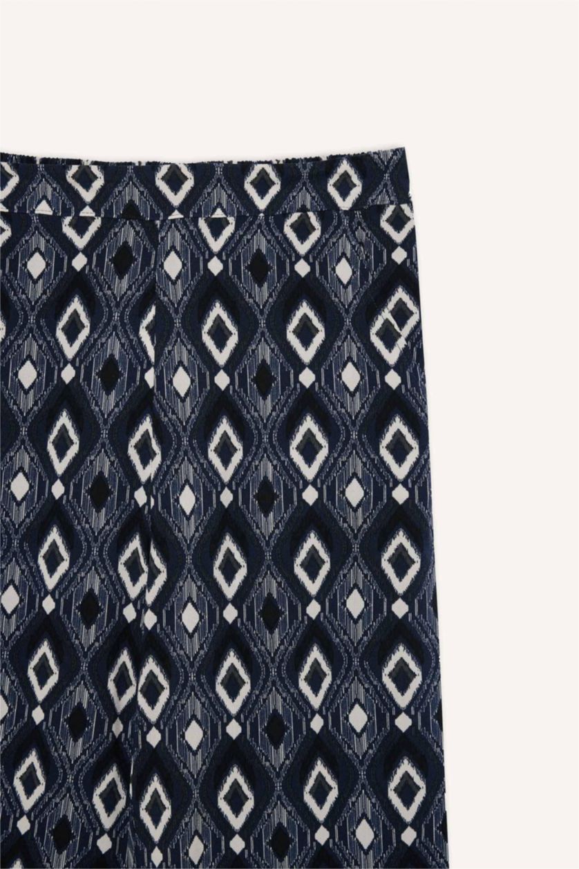 WOMAN NAVY Regular Hem Capri