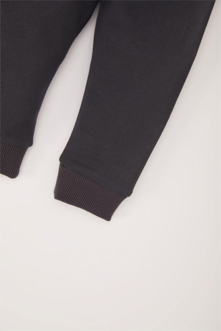 Erkek Bebek Antrasit Erkek Bebek Beli Lastikli Basic Düz Eşofman Altı