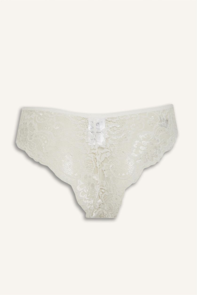 WOMAN White Fall in Love Lace Brazilian Panty