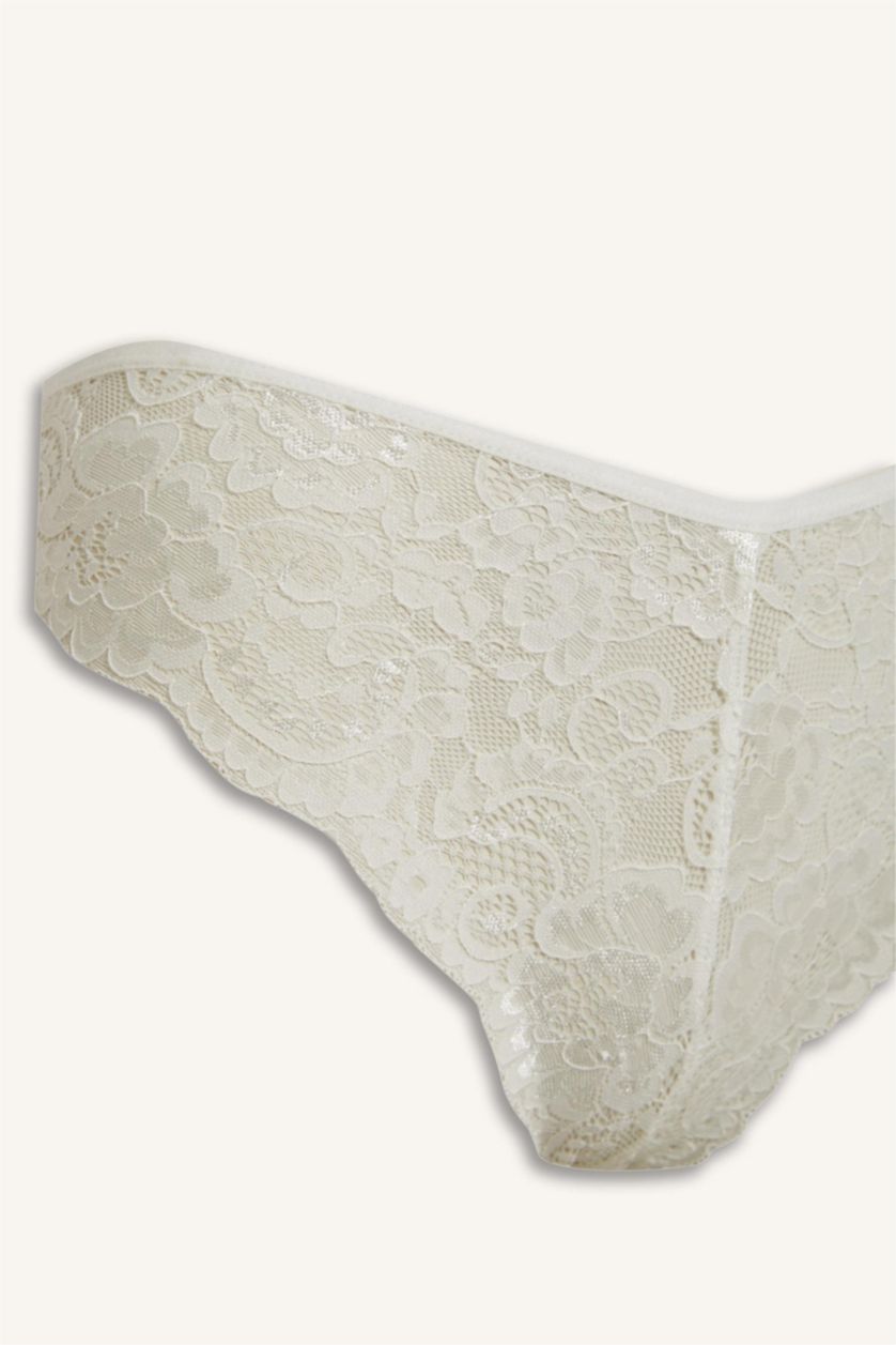 WOMAN White Fall in Love Lace Brazilian Panty
