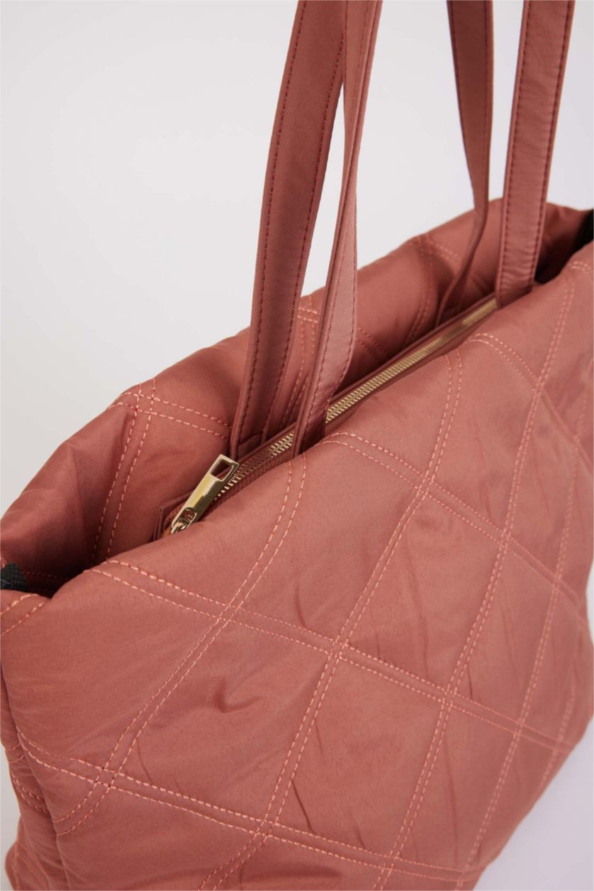 Woman Rose Woman Puffer Quilted Shoulder Bag