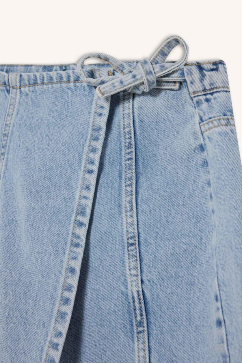 GIRLS & TEENS Light Blue Girl Cotton Denim Skort