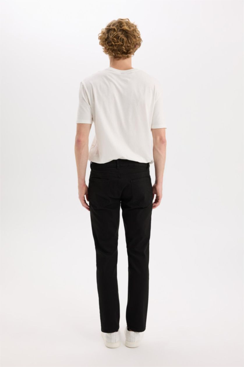 Erkek Siyah Pedro Slım Fıt Pantolon