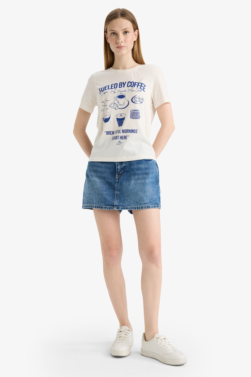 حريمي اوف وايت Regular Fit Short Sleeve T-Shirt