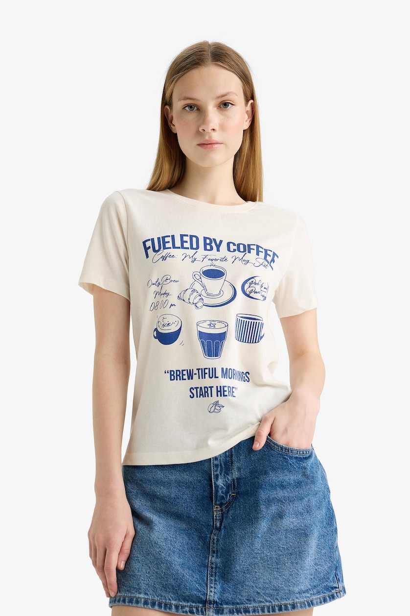 حريمي اوف وايت Regular Fit Short Sleeve T-Shirt