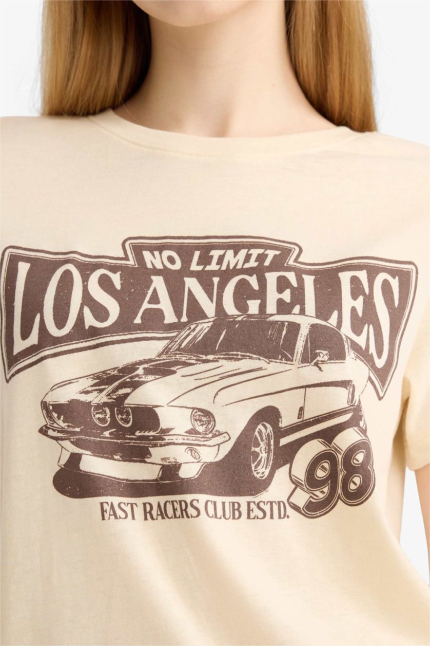 WOMAN Light Stone Regular Fit Short Sleeve T-Shirt