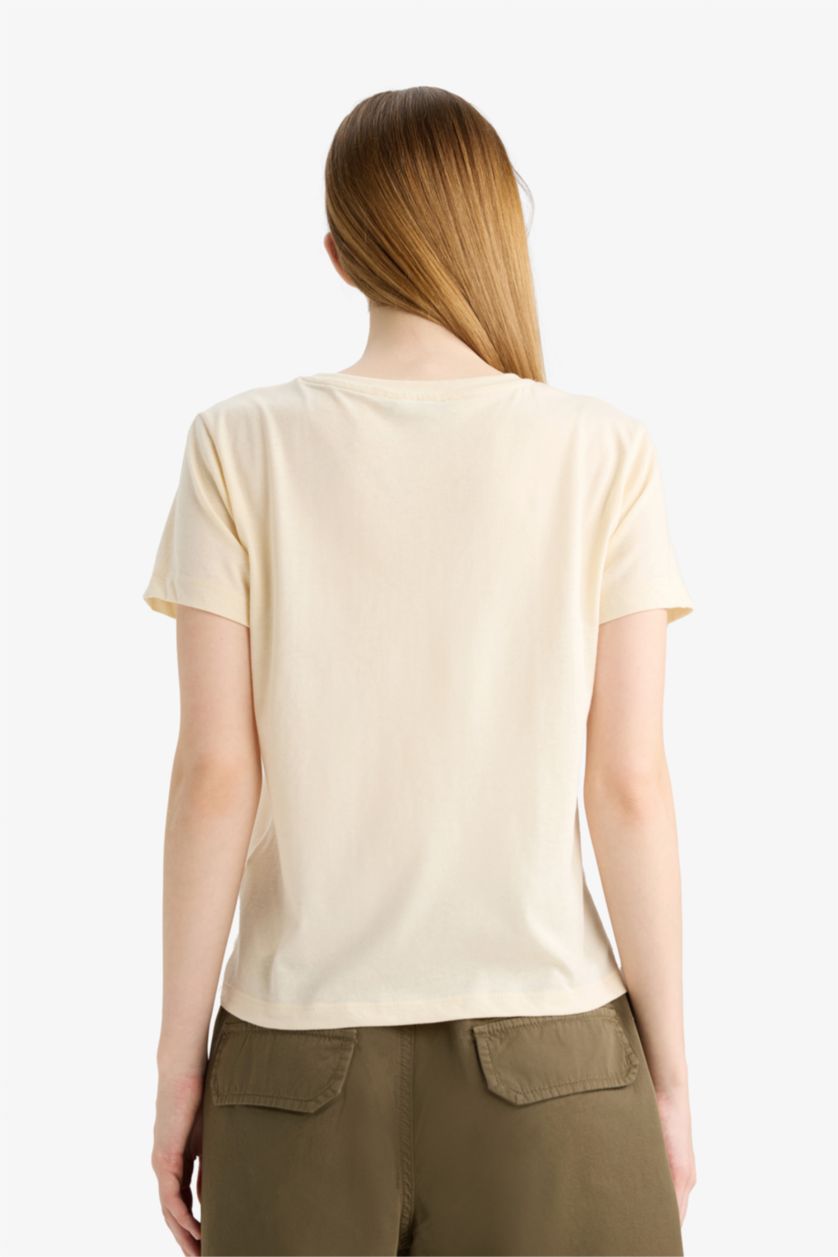 WOMAN Light Stone Regular Fit Short Sleeve T-Shirt