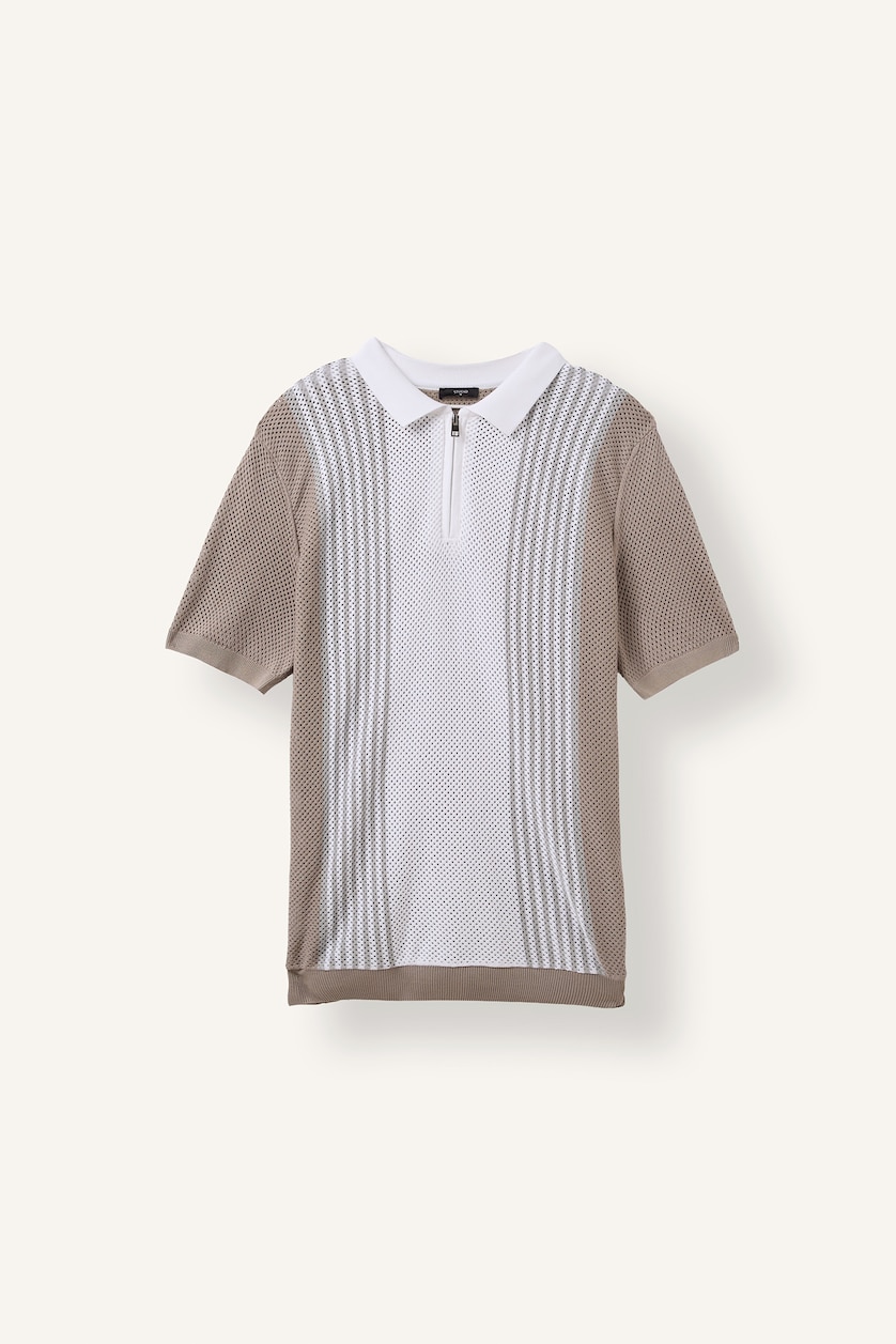 Men Vison Knitwear Short Sleeve Polo T-Shirt