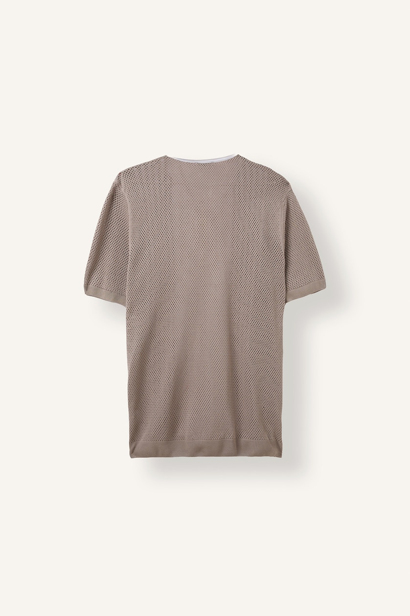 Men Vison Knitwear Short Sleeve Polo T-Shirt