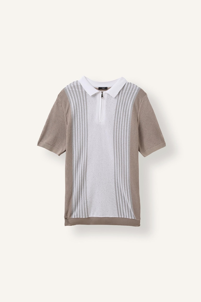 Men Vison Knitwear Short Sleeve Polo T-Shirt