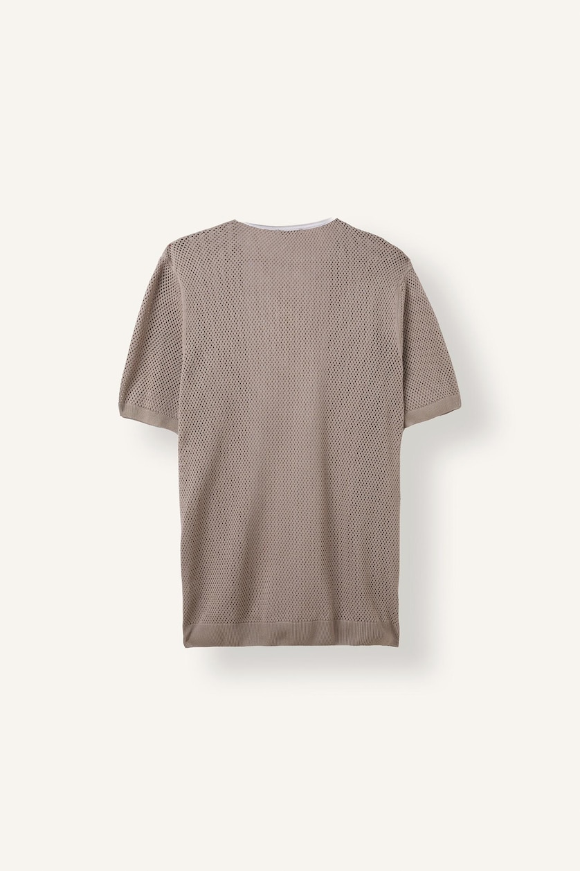 Men Vison Knitwear Short Sleeve Polo T-Shirt