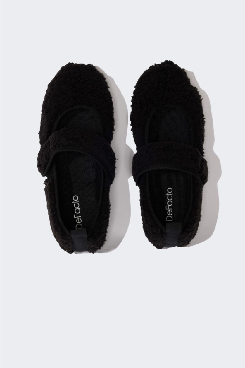 Kadın Siyah Kadın Düz Taban Tek Bantlı Babet