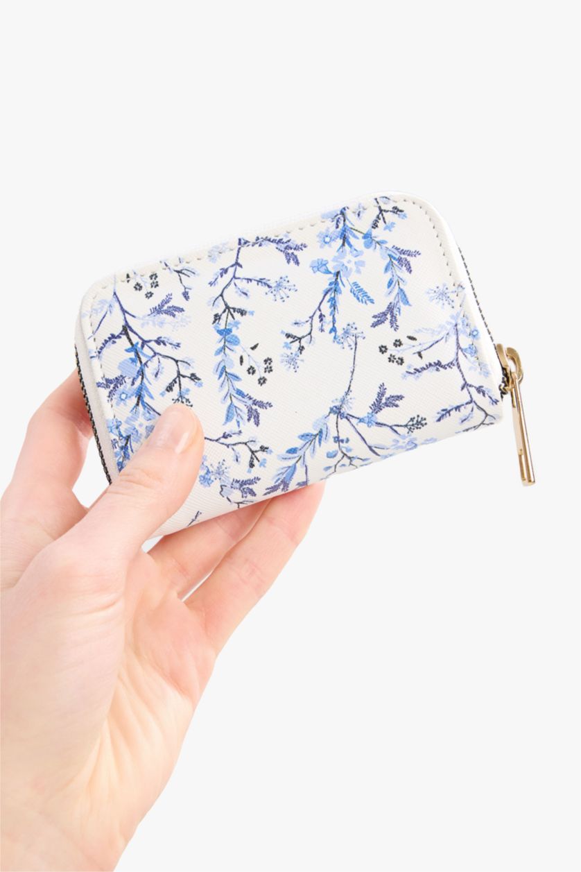 Женщины Разноцветный Женский кожаный кошелек с цветочным принтом