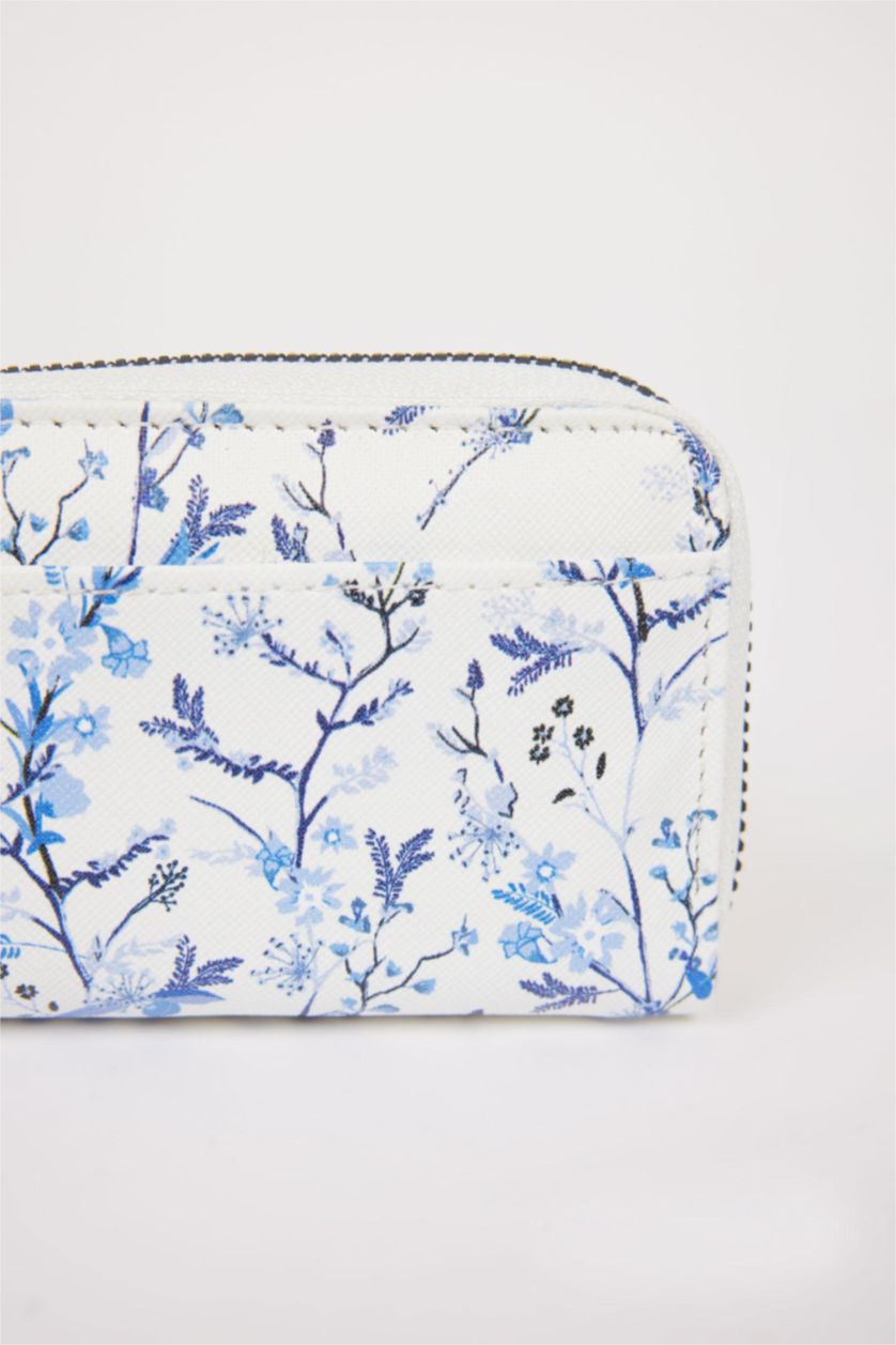 Женщины Разноцветный Женский кожаный кошелек с цветочным принтом