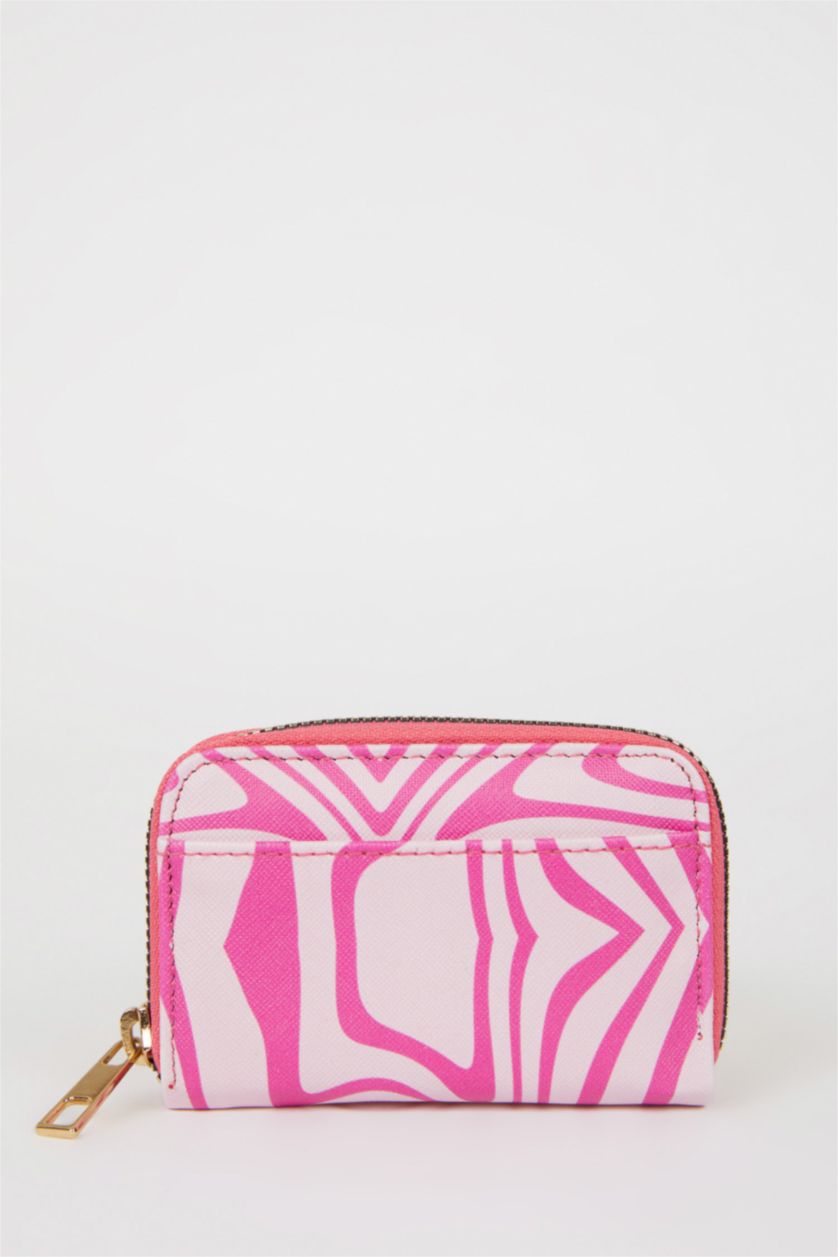 Женщины Фуксия Женский кошелек для монет из искусственной кожи с принтом