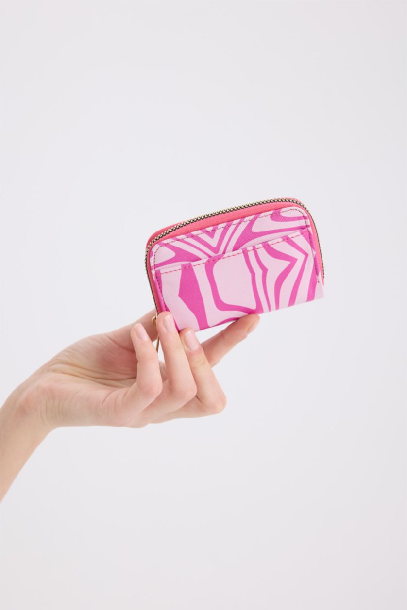 Женщины Фуксия Женский кошелек для монет из искусственной кожи с принтом