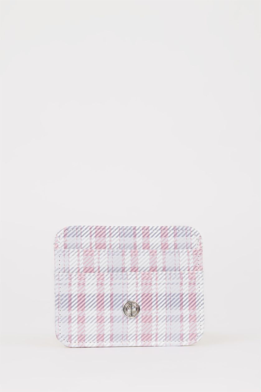 نساء Karma محفظة بطاقات كاروهات جلد صناعي