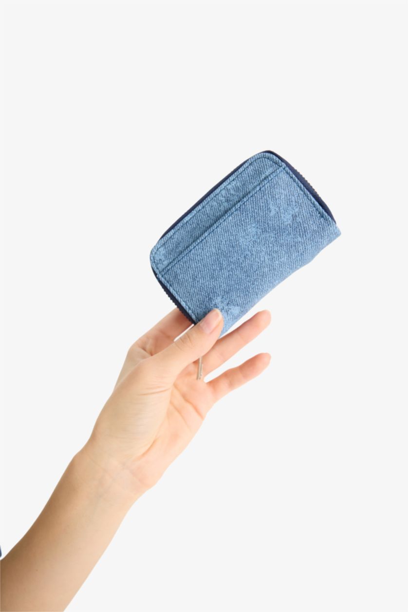 Женщины Деним меланж Женский кошелек для монет из искусственной кожи