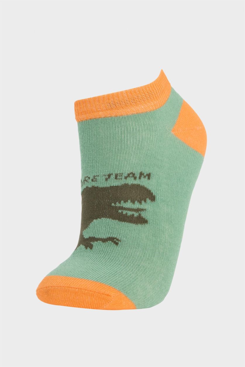 Erkek Çocuk - Genç Erkek Karma Baskılı 3'lü Pamuklu Patik Çorap Erkek Çocuk