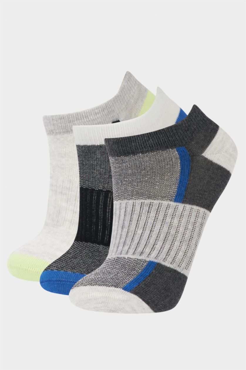 Мальчики и подростки Разноцветный Комплект из 3 пар хлопковых носков-следков для мальчиков