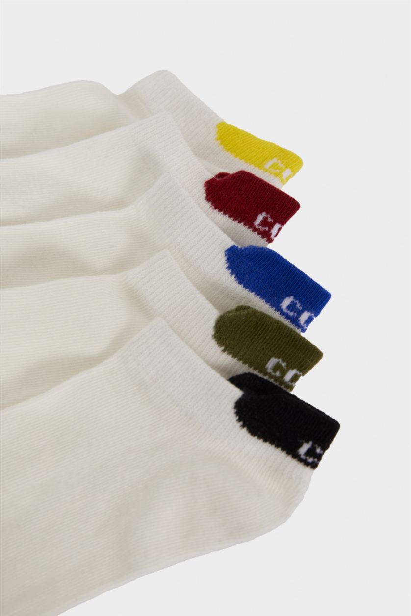 GARÇONS Blanc Lot de 5 paires de Chaussettes courtes en coton pour garçon