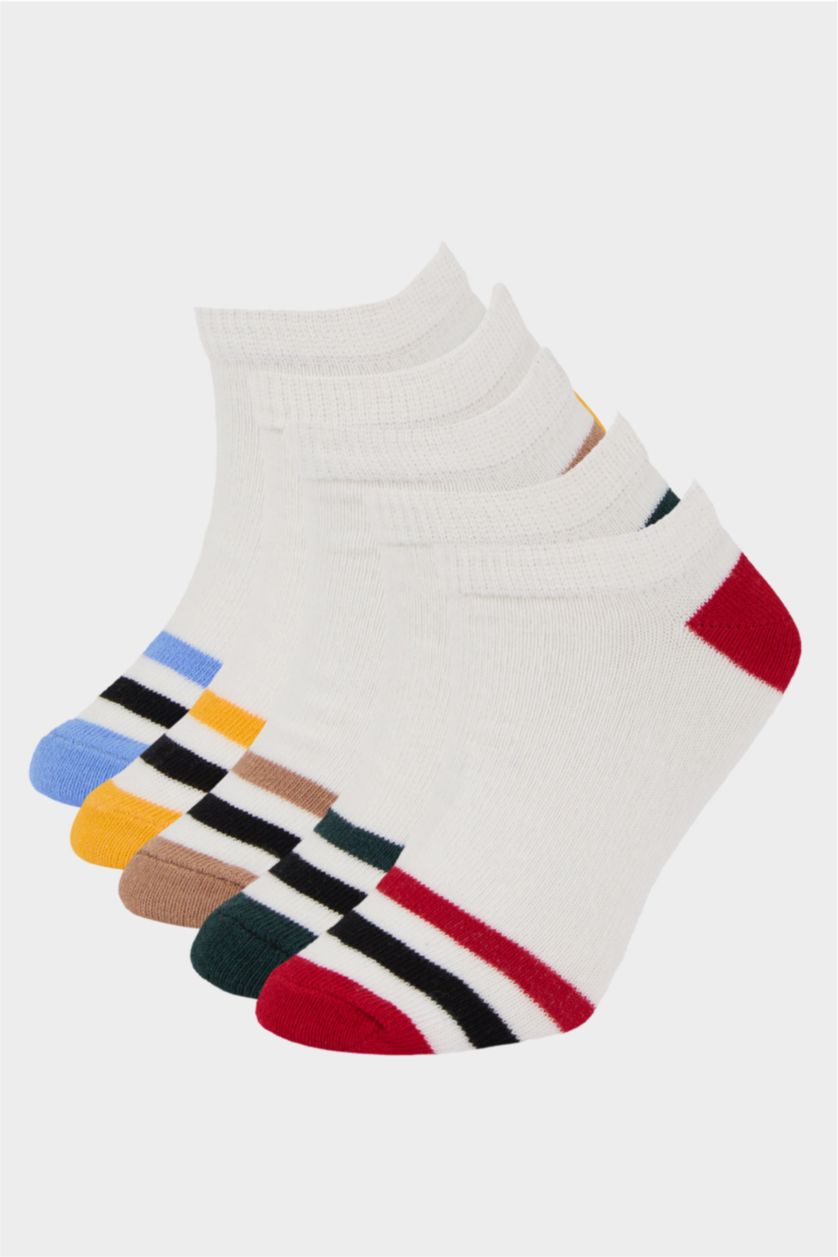 Мальчики и подростки Белый Детские носки 5 в 1, хлопковые, низкие