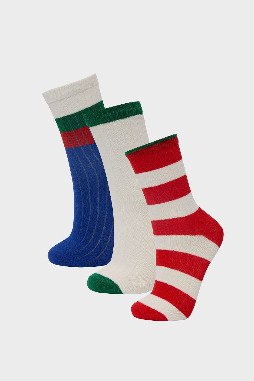 Erkek Çocuk - Genç Erkek Karma Erkek Çocuk 3'lü Pamuklu Uzun Çorap