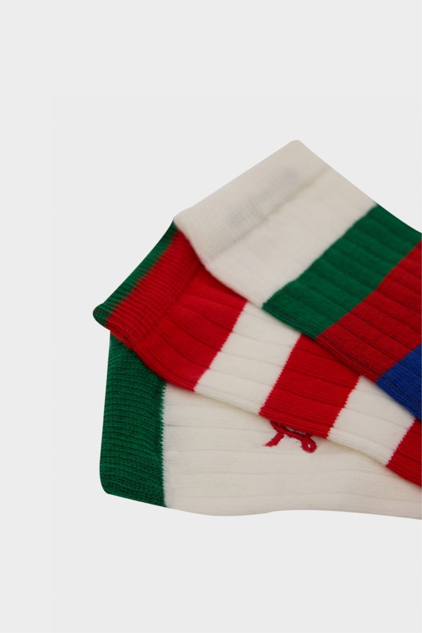 Erkek Çocuk - Genç Erkek Karma Erkek Çocuk 3'lü Pamuklu Uzun Çorap