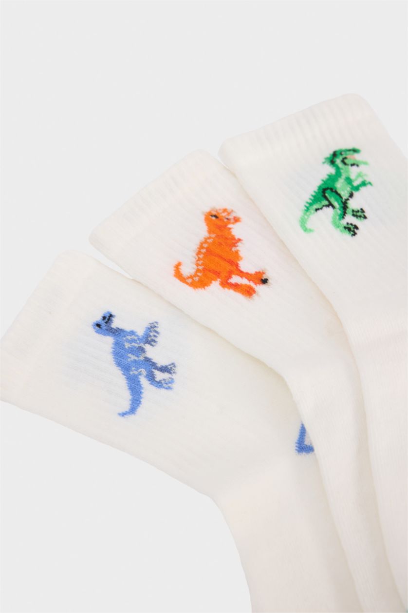 GARÇONS Blanc Lot de 3 paires de Chaussettes longues en coton pour garçon