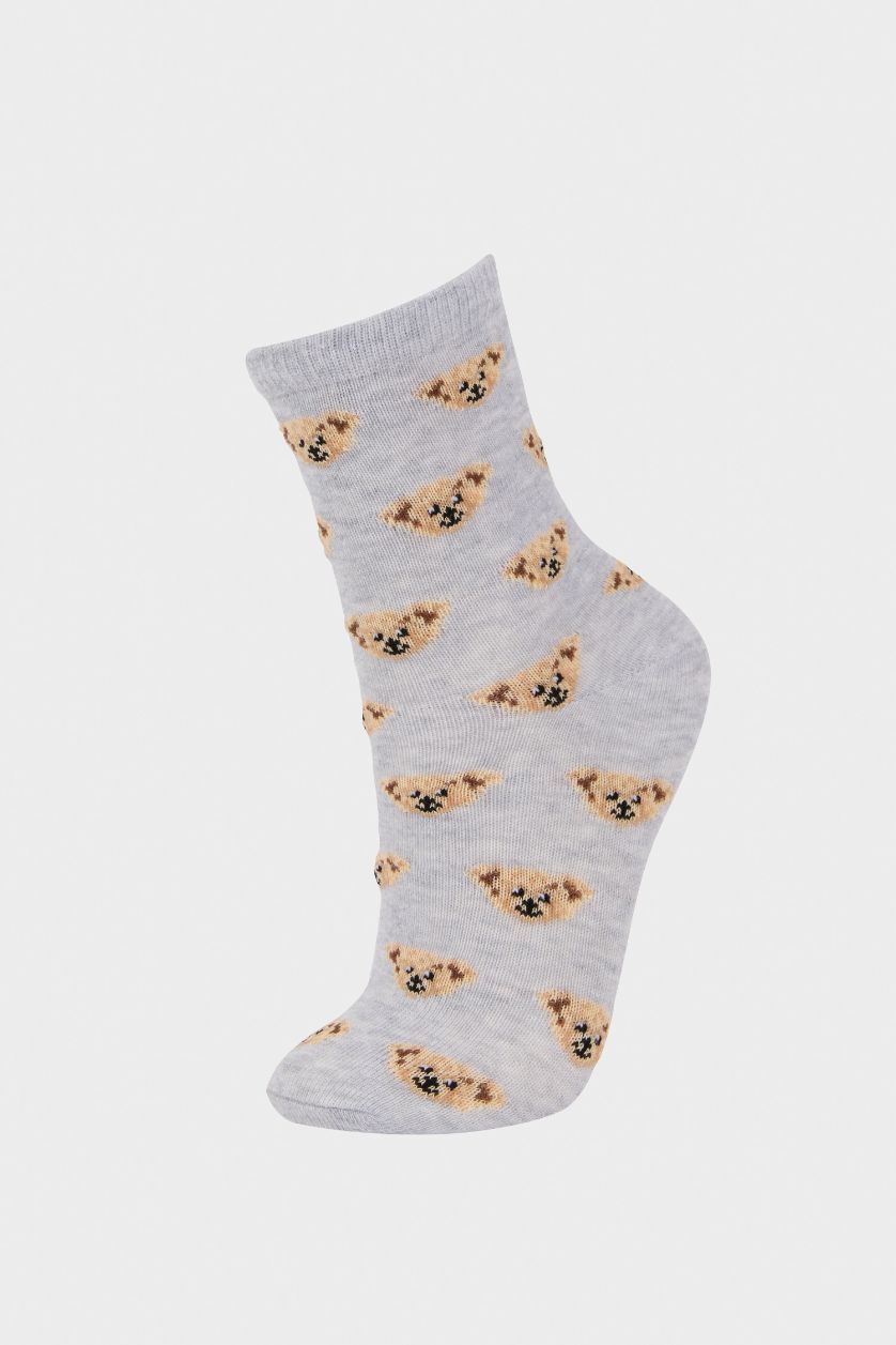 Erkek Çocuk - Genç Erkek Karma Ayıcıklı 5'li Pamuklu Uzun Çorap Erkek Çocuk 