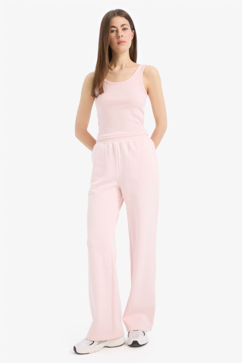 FEMME Rose Clair Coupe slim raccourcie