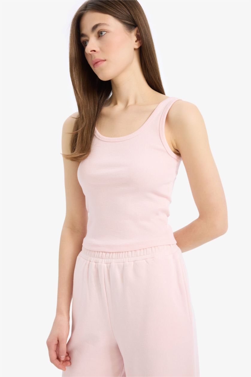 FEMME Rose Clair Coupe slim raccourcie