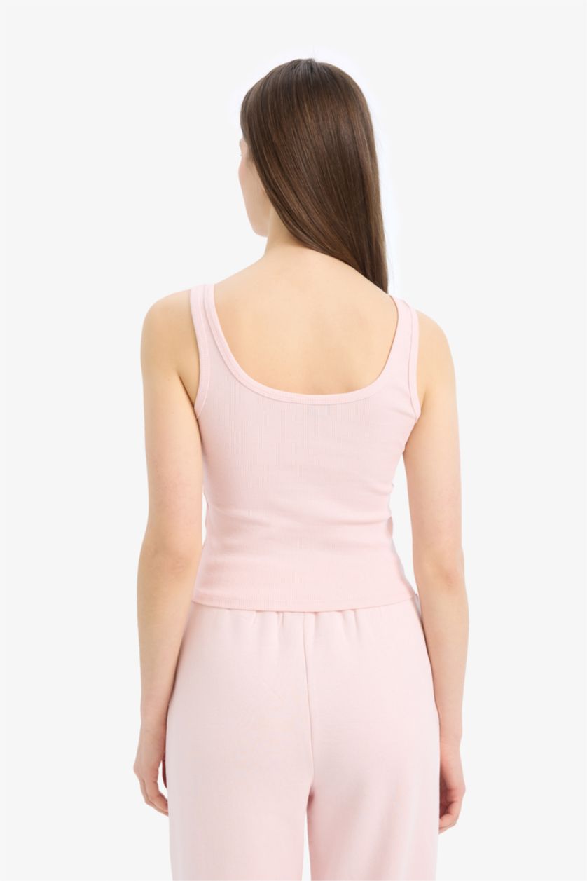 FEMME Rose Clair Coupe slim raccourcie