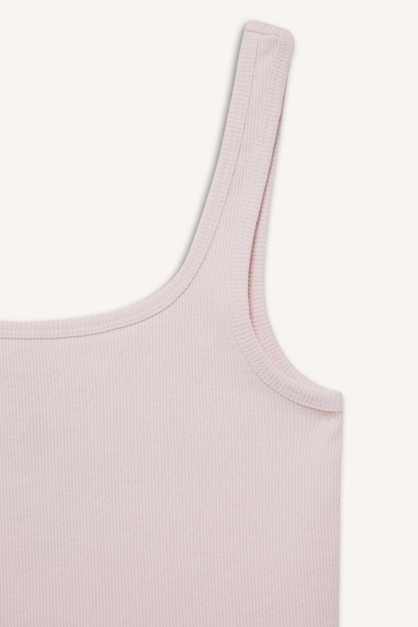 نساء زهري فاتح فانيلة سادة بيزك مضلع سليم فيت بياخة مدورة