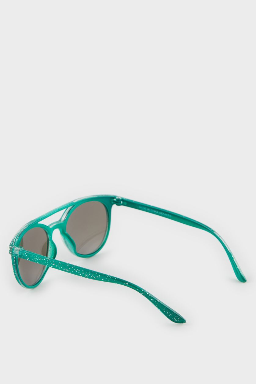 Мальчики и подростки Голубрй Мальчиковые круглые солнцезащитные очки