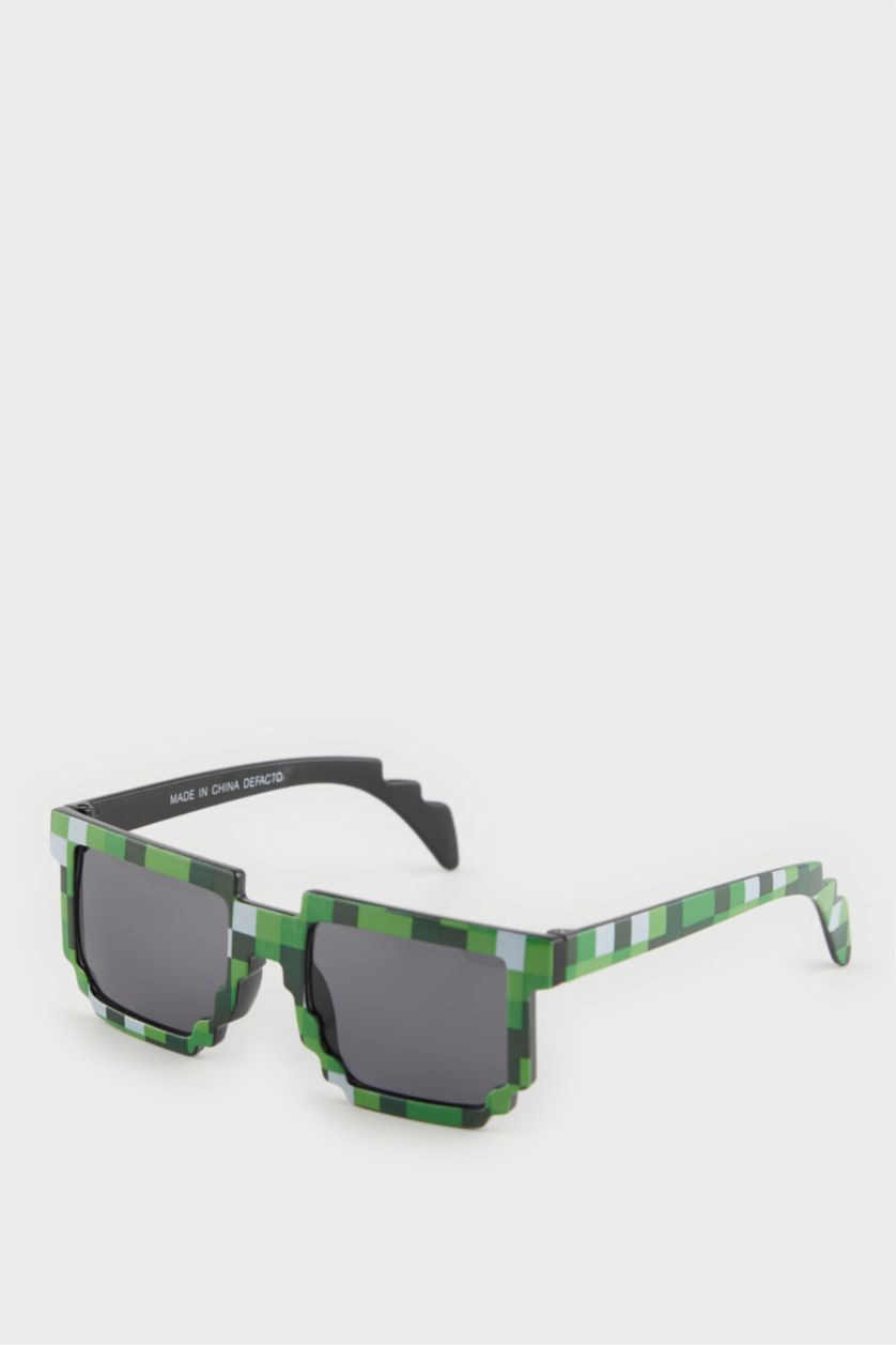 BOYS & TEENS Karma Boy Minecraft Green Plastic Frame Black Glass UV Sunglasses