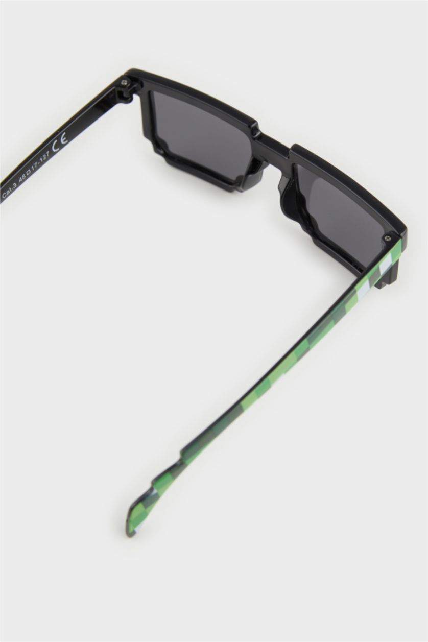 BOYS & TEENS Karma Boy Minecraft Green Plastic Frame Black Glass UV Sunglasses