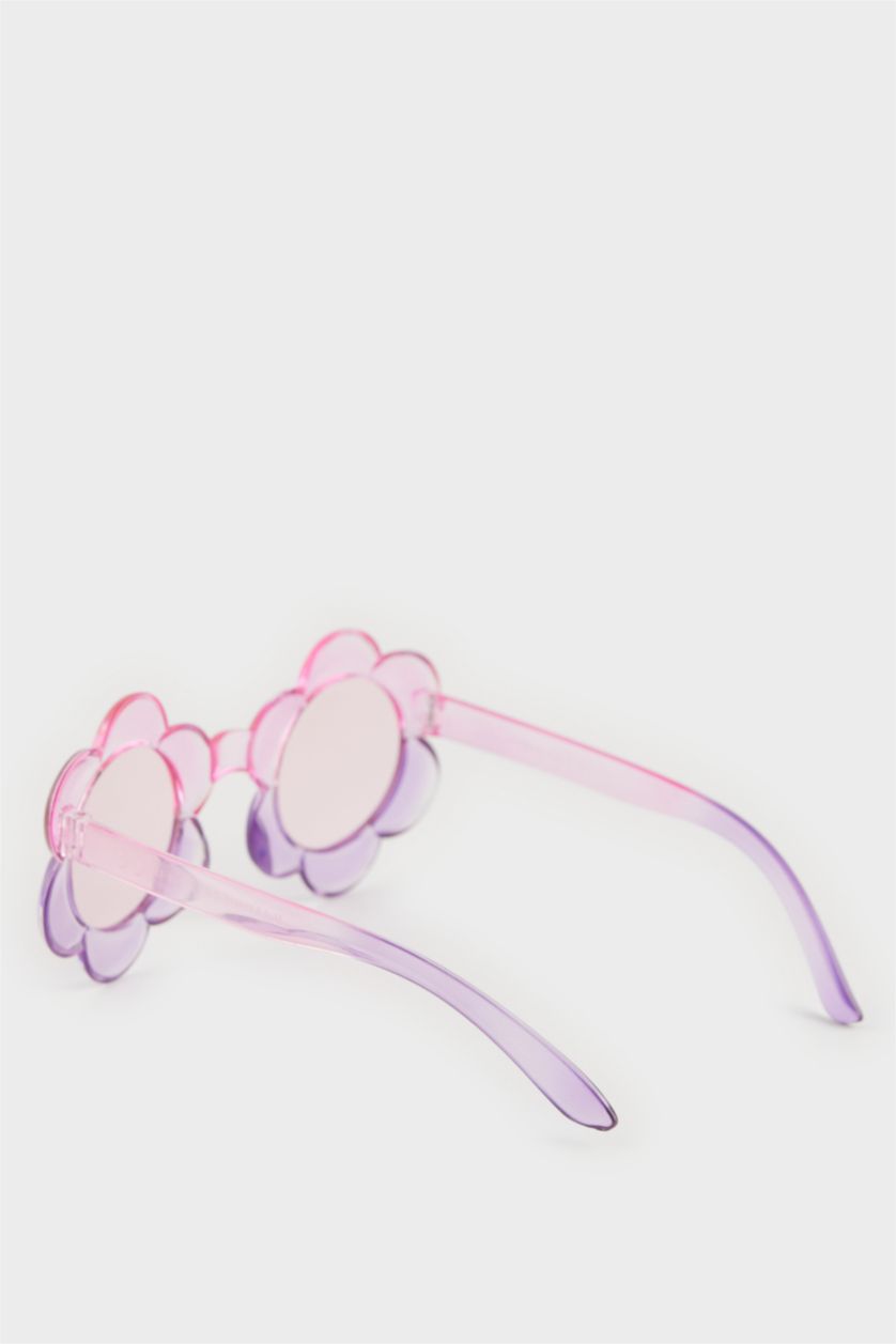 Девочки и подростки Фиолетовый Детские очки с прозрачными линзами и розовой пластиковой оправой в форме цветка, с УФ-защитой