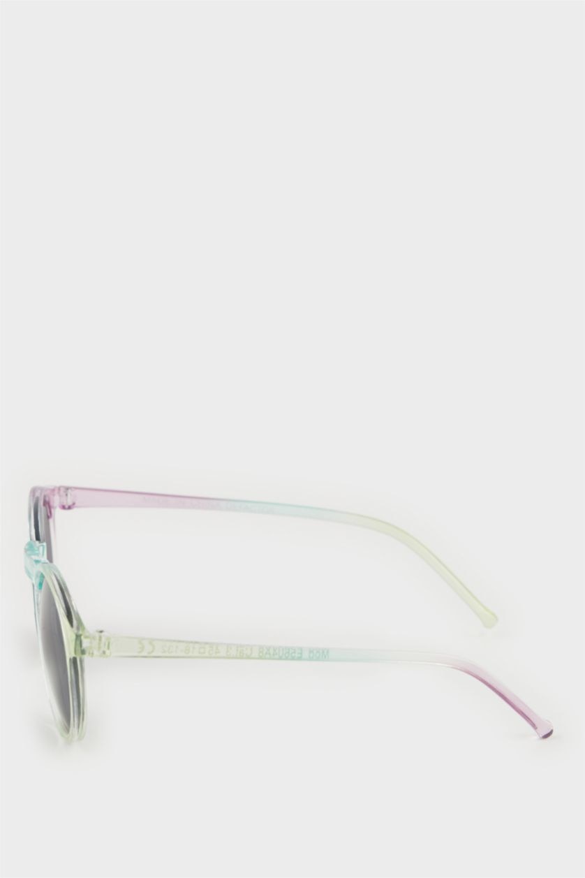 GIRLS & TEENS Karma Girl Round Tinted Plastic Frame Black Glass UV Sunglasses