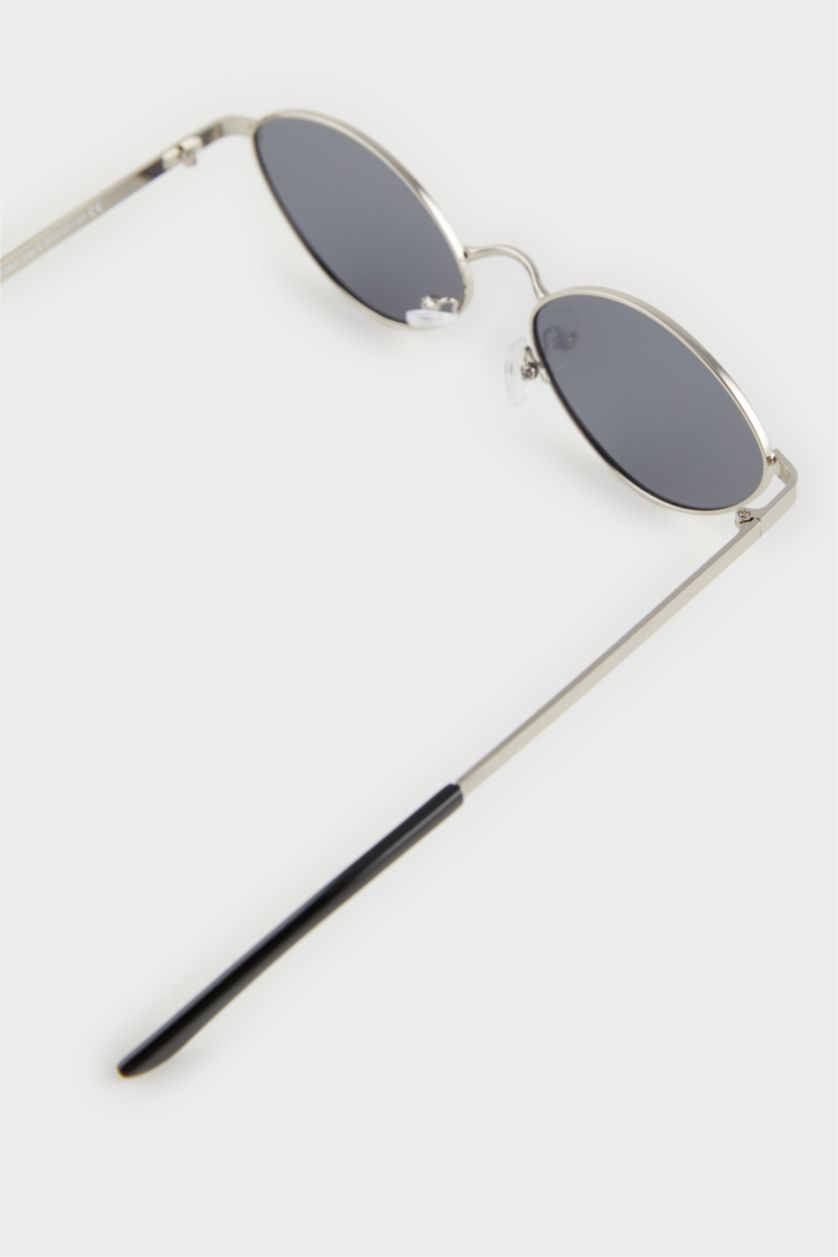 MAN Black Man Round Metal Sunglasses